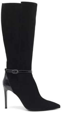 Nero Giardini I205572DE Stivali Donna in Camoscio E Vernice - Nero 38.5 EU
