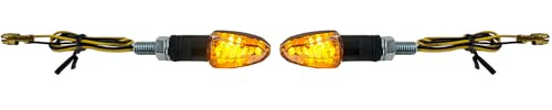 Motorrad LED Mini Blinker LIZZARD Schwarz Klarglas Miniblinker mit E-Prüfzeichen