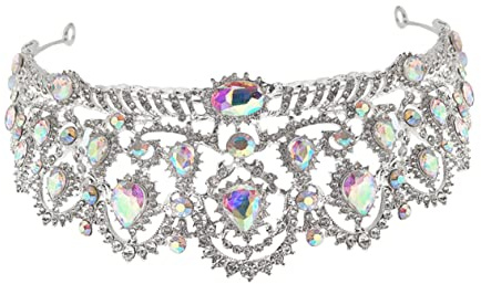 Vaguelly 1 Pièce cerceau de cheveux de mode casque de mariage bandeau de mariée couronne de diadème d'anniversaire couronne de perles cerceau de cheveux de mariée des femmes