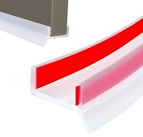 Flintronic Küchenleiste Abdichtungsprofil, Sockelleiste Küche Sockelprofil Dichtung, für 15mm 16mm 17mm Holzstärke-Abdichtungsprofil, für Küchensockel(Transparent, 5M)