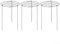 Lot de 3 cages de support pour plantes grimpantes en métal de 40 cm de haut pour pivoines, roses, tomates, hortensias, fraises (type grille)