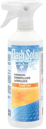 Metacril Flash Solar + Vaporisateur, traitement nanotechnologique, hydrofuge et autonettoyant, pour panneaux solaires, 500 ml