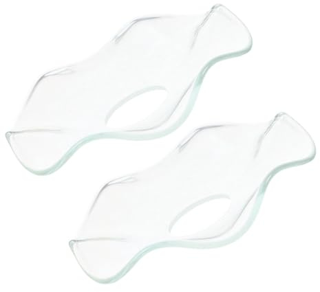 IMIKEYA 2stücke Glas Kerzenplatte Transparente Tropfenschützer Für Stabkerzen Wellenförmige Glaswachsfänger Für Hochzeits Und Tischdekoration