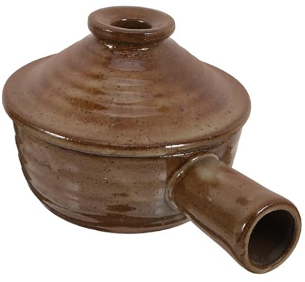 ARTSEWPLY Cazuela de Barro con Tapa para Horno Microondas Olla de Cocina Resistente Altas Temperaturas para Sopa Arroz y Guisos Olla para Estufas Vitrocerámicas Inducción para Uso Doméstico