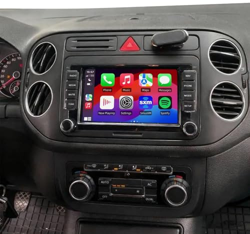 Radio de Coche Android 14 para VW Tiguan 2009-2017, Pantalla táctil de 7 Pulgadas, Radio de Coche Dab Bluetooth inalámbrico Carplay Android con Pantalla, cámara de Marcha atrás, WiFi, GPS, navegador