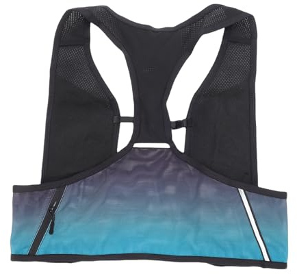 Xiuganpo Löparväst, Vätskeväst för Jogging med 2 Vattenflaskor, Säkra Reflekterande Remsor, Enkel Snäppsystemdesign, Lätt Andas Nattlöparväst för Kvinnor, Män