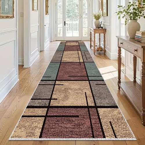 Alfombra de pasillo larga 70 x 90 cm, alfombra de cocina, frente al fregadero antideslizante, absorbente, alfombra interior, entrada larga, felpudo, alfombra de paso a pelo corto, alfombra de suelo