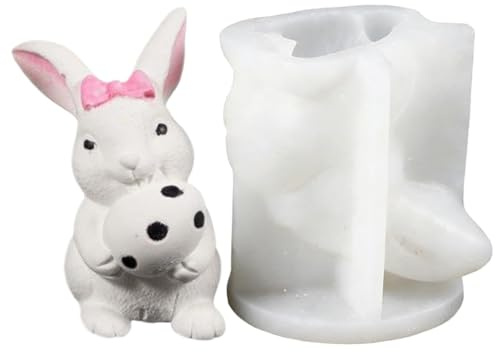 Yaztauho Moldes de Chocolate para Pascua,Molde de Silicona para Velas DIY,Moldes para Yeso 3D | Para Hogar, de Primavera, Manualidades de Jabón, Resina, Yeso, y Chocolate