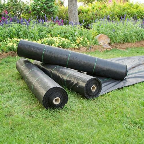 RCYONGQ Telo Pacciamatura Permeabile all'Acqua, Stabilizzazione UV Telo Pacciamatura Barriere Contro Le Erbe Infestanti per Patio, Aiuole, Erba Artificiale, Prato, Vialetto(2x5m)