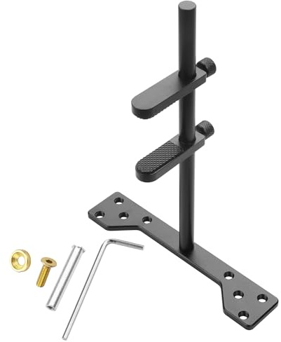 YAODHAOD Grafisk korthållare GPU, höjdjusterbar hållbar grafikkorthållare i aluminium för 12 cm fläktplatser (två stödmoduler) (svart)