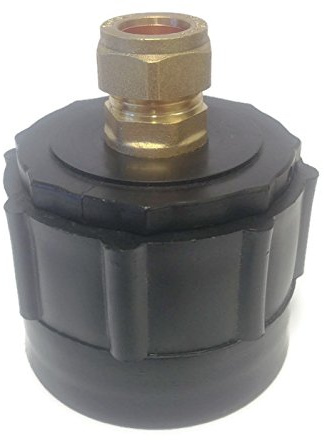 IBC Tank Connector with Brass Compression Fitting for 15mm Copper Pipe