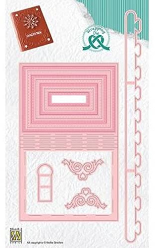 Nellie's Choice Stansmall Wrapping Die Bok - Cutting Die och Skärschablon till Presentask på 5,5 x 4 x 3,5 cm - för Gift Boxes, Korttillverkning, Pyssel, Hantverk - Lämplig för Stansmaskiner