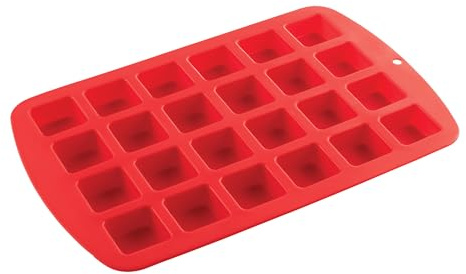 Mrs. Anderson's Baking Mini Brownie Pan Baking Mold, Non-Stick European-Grade Silicone, Makes 24 Mini Brownies