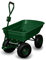 TERRE JARDIN Brouette de Jardin 4 Roues gonflables 120 Kg, Benne Basculante 52 L, Chariot à Bois bûche, Transport Bois de Chauffage, Remorque Attelage intégré - Capacité Basculée 80 Kg