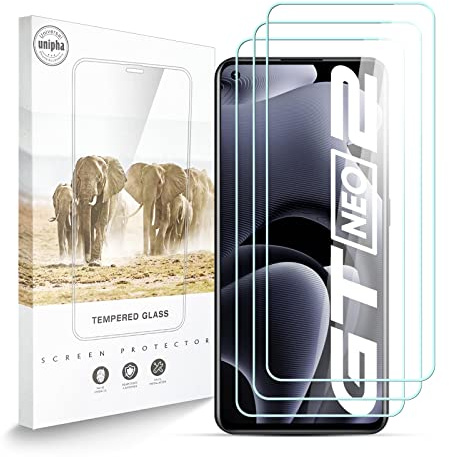 Protector de Pantalla para Realme GT Neo 2 [3-Pack], Vidrio Templado de 9H Dureza, 2.5D Alta Definicion Alta Sensibilidad, Sin Burbujas Realme GT Neo 2 Protector de Pantalla