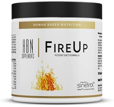 HBN - FireUp - 120 Capsules I Diet I Sinetrol ® XPUR I Capsaicin I Green Tea I EGCG I Green Coffee Bean Extract I Diet Support I Vegan I Gluten-Free