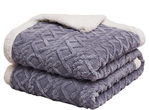 Hayisugal Flauschige Sherpa Kuscheldecke - hochwertige Schafdecke, super weiche Fleecedecke als Sofadecke, Tagesdecke oder Wohndecke Couchdecke Sofa überwurfdecke, Blau, 200 x 230cm
