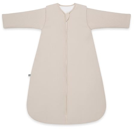 emma & noah Baby Schlafsack 3.5 TOG, Strampelsack für den Winter, in vielen Farben, Bio-Baumwolle, Oeko-TEX Zertifiziert, Abnehmbare Ärmel, Schlafsack für Neugeborene (Essential Beige, 60 cm)