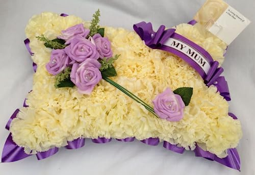 Silky Bouquets Pillow Silk Funeral Flower Mum Artificial Wreath Memorial Grave Floral Tribute