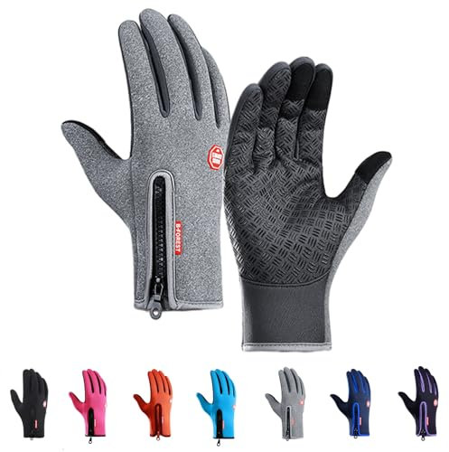 WIWIDANG Freezer Thermo Handschuhe, Freezer Thermo Pro Handschuhe, Thermo Handschuhe Herren Damen Thermohandschuhe Winter (Grey, S)