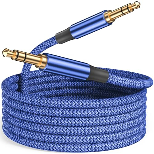 Siwket 3.5mm Aux Kabel 8m, lange Audio Kabel Nylon Klinke auf Klinkenkabel Stereo Audiokabel für Smartphones, iPhone/iPod,Tablet, Auto, Handy, PC, MP3/MP4 Player, Auto, Lautsprecher, Kopfhörer,usw.