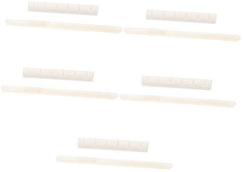 ibasenice 5sätze Gitarre Saiten Nüsse Aus Echtem Knochen Teiliges Für Klassische Und Akustische Gitarren Einfache Installation Langlebig Verbessert Kompatibel Mit Meisten Modellen
