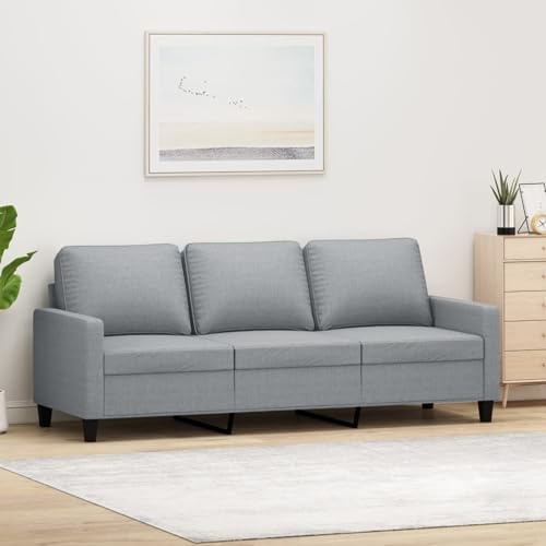 BaraSh 3-Sitzer-Sofa Hellgrau 180 cm Stoff Modular Sofa Jugendsofa Love Seat Zweier Sofa