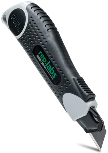 Cuttermesser Universalmesser Teppichmesser Kartonmesser mit Abbrechklinge Mehrzweckmesser hochwertige schwarze scharfe Klinge