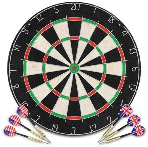 Rantry Professionelles Dartboard aus Agave mit 6 Pfeilen, Möbel für Haus, Innen- und Außenbereich, Wohnzimmer, Schlafzimmer, Dekoration für Möbel