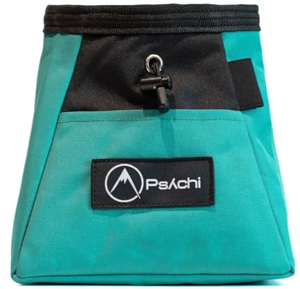 Psychi OG Sac seau à craie avec poches de rangement pour escalade (turquoise)