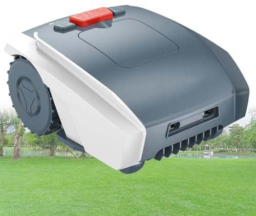 Beachtiful 20V 5.0Ah Robotic Lawn Mower 0.4 Acre, Automatic Lawnmower APP Control with Schedule, Self-Charging, Bluetooth Wi-Fi Connect, Cut to Edge