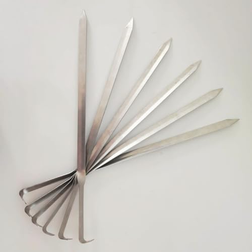 Vulcaninox | Kit da 6 Spiedini BBQ in Acciaio Inox 304 – 60 cm Spessore 1,5 mm | Artigianali Made in Italy | Resistenti alla Deformazione e alla Ruggine | Ideali per Carne, Picanha, Marshmallow