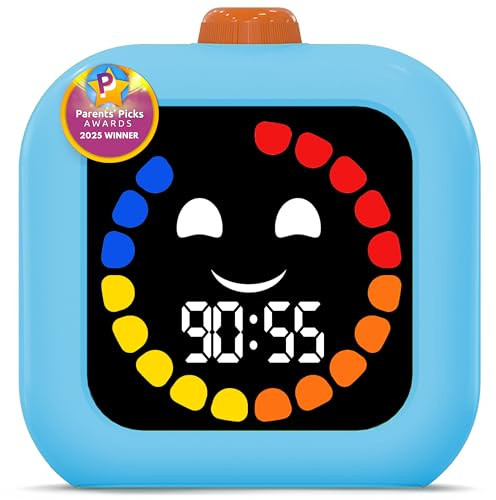 Minuteur Enfant Visuel Digital, Rituels Apaisants & Transitions | Rechargeable 99 Min Horloge, Chronomètre, Réveil - Timer Silencieux et Réglable pour Salle de Classe, Maison, Thérapie