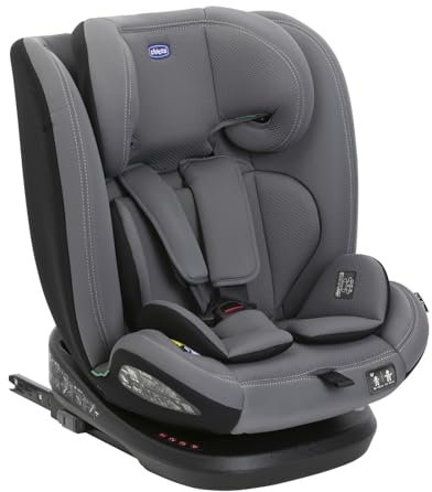 Chicco Seggiolino Auto Mokita I-Size, con sistema Isofix, per bambini di altezza compresa tra 76 e 150 cm, utilizzabile a partire dai 15 mesi, Riduttore incluso, Grigio