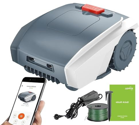 Terlina robot-rasaerba cordless con navigazione accurata, evitamento degli ostacoli, intervallo di 1500 mq, runtime della batteria di litili di litio di 3 ore e filo confine falciatura senza sforzo