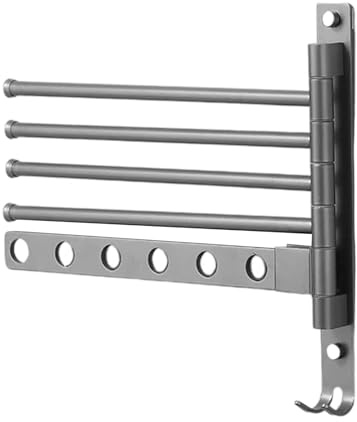 Svängbar Handduksstång Aluminium Väggmonterad Rostskyddad Platsbesparande