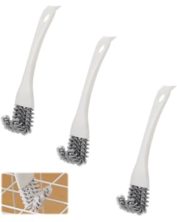 GYWHOOFT Spazzola per gabbia per uccelli, 3 pezzi, con manico lungo per gabbie per uccelli, accessori per attrezzi per gabbia per uccelli, gabbia per pappagalli, spazzola per la pulizia con pala e