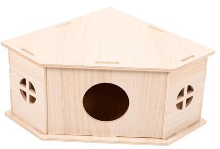 Angoily Maison pour Hamsters Cachette Bois pour Hamsters Maison pour Petits Animaux