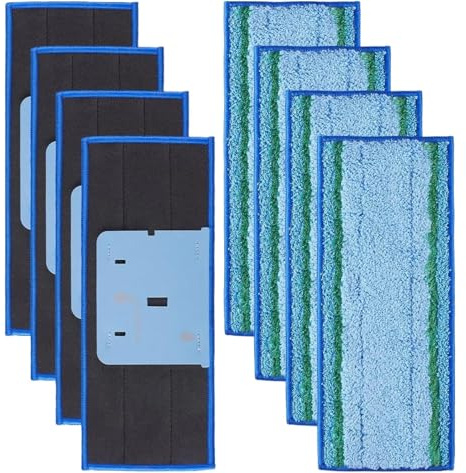 Mop Pad，Compatible for Braava，Jet M6 Ultimate，Robot Mop Wet Mopping Pad Washable Fiber Replacement Cleaning Pad(8pcs)