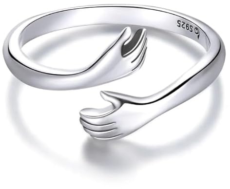 925 Sterling Silber Ring größenverstellbar – Eleganter Damenring aus echtem Silber – Offener Design Ring modern & zeitlos – Verstellbarer Fingerring Geschenk für Frauen