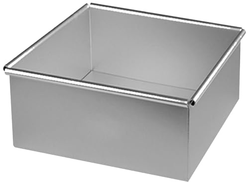 Tortiere quadrate, tortiera quadrata antiaderente in lega di alluminio da 5 pollici con fondo rimovibile per cottura al forno, teglie piccole multiuso riutilizzabili per cucine sale da forn
