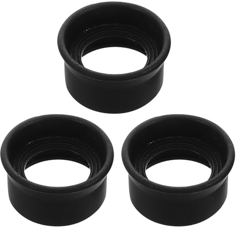 Alipis 3 Pièces Œilletons en Caoutchouc Noirs pour Microscopes et Jumelles, Protection Oculaire Confortable et Anti-lumière pour Laboratoire et Astronomie