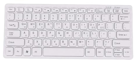 XUMIUZIY Tastiera Coreana, Wireless Ergonomica da 2,4 GHz 78 Tasti Sottile e Leggera, Supporto per Tastiera Piccola, Portata di Connessione di 10 M, per PC Portatile