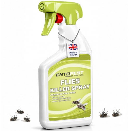 Entopest Flies Killer Spray – Fast-Acting Insect Control Solution for Home, Garden, Patio & Indoor/Outdoor Use | Kills Flies on Contact | Prevent Re infestations | (500ml)