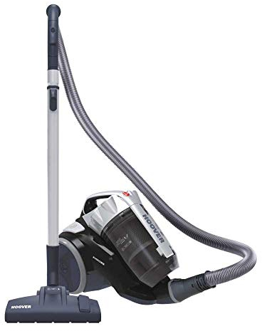 Hoover Khross KS 31 Par 39002170 - Arrastre multiciclónico sin bolsa con cepillo para parqué, 550 W, color gris y negro