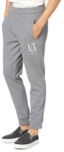 Armani Exchange Icon Tracksuit Bottom sportbyxor för män, GRÅ, L