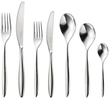 Robert Welch Hidcote Bright, 7 Piece Cutlery Place Setting. Made from Stainless Steel. Dishwasher Safe.