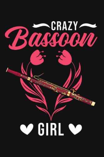 Fagott Notizbuch: Verrücktes Fagott Mädchen Fagottist Fagottspieler / 6x9 Zoll / 120 karierte Seiten