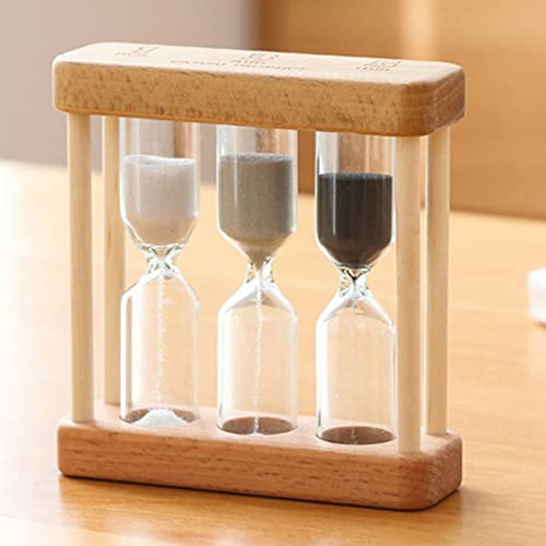 Sablier, sablier sablier, trois en un sablier, sablier, minuteur décoration de sablier, sablier, horloge en verre, sablier, bureau, salon, décorations de bureau, brossage des dents, 1/3/5 minutes, 9*3