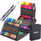 Ohuhu Maui 120 Farben Filzstifte Dual Brush Pen Set mit Doppelspitze (Pinsel & Fineliner), wasserbasierte Stifte für Erwachsene – Ideal für Bullet Journal Kalligraphie Mandala, inkl. Tragetasche